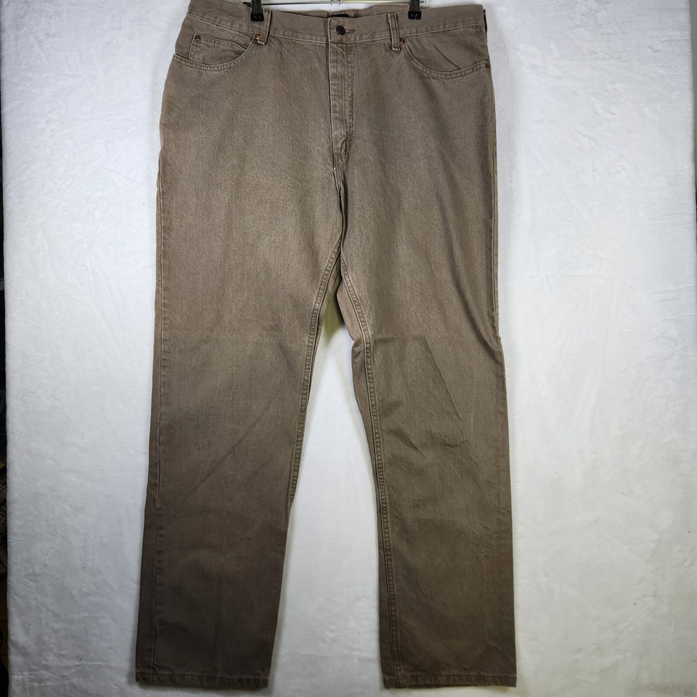 Lee Mens Relaxed Fit Tan Brown‎ Jeans Pants Size 34x33 Casual Denim